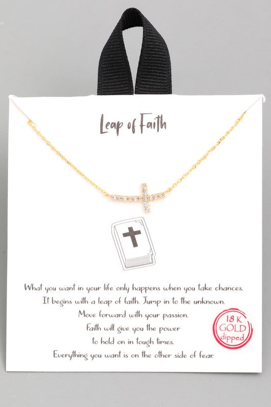 Leap of Faith Cross Necklace