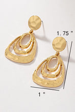 Load image into Gallery viewer, Hammered Triangle Drop Earrings

