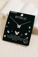 Load image into Gallery viewer, Gold Dipped Pave Butterfly Necklace
