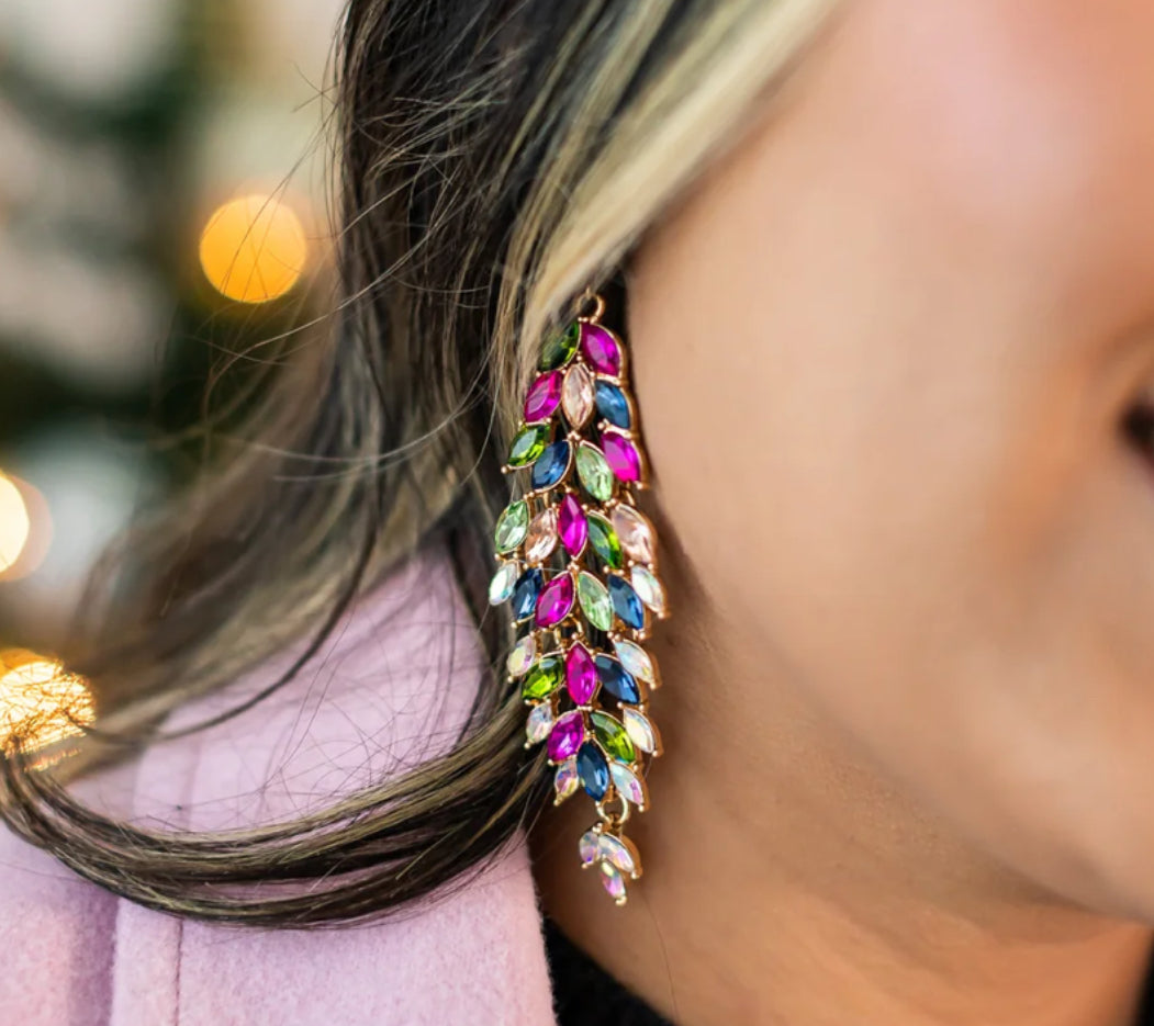 Multi Color Chandelier Earrings
