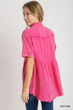 Load image into Gallery viewer, Cotton Gauze Button Front Tunic Top
