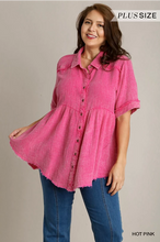 Load image into Gallery viewer, Mineral Wash Cotton Gauze Button Down Tunic
